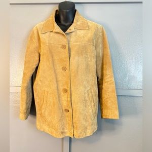 Moda International Tan Suede Leather Jacket Women’s XS